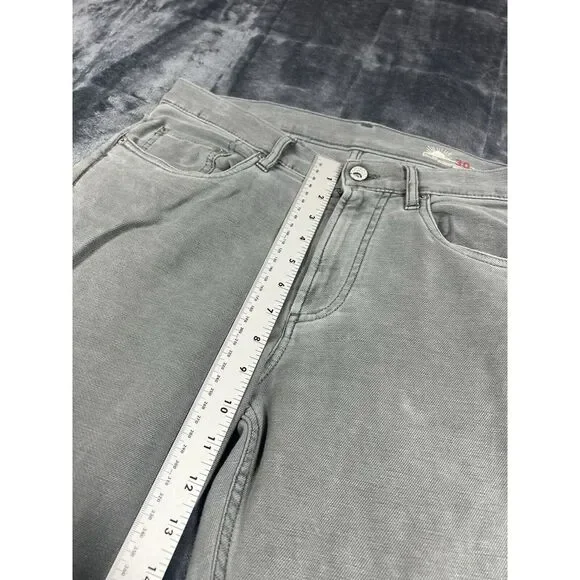 Faherty Comfort Twill Jeans Mens 30x29 Slate Gray Stretch Straight Leg - Picture 8 of 13